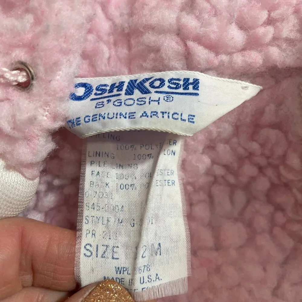 Vintage OshKosh B’Gosh tulip hearts baby bunting snowsuit‎ 12 months